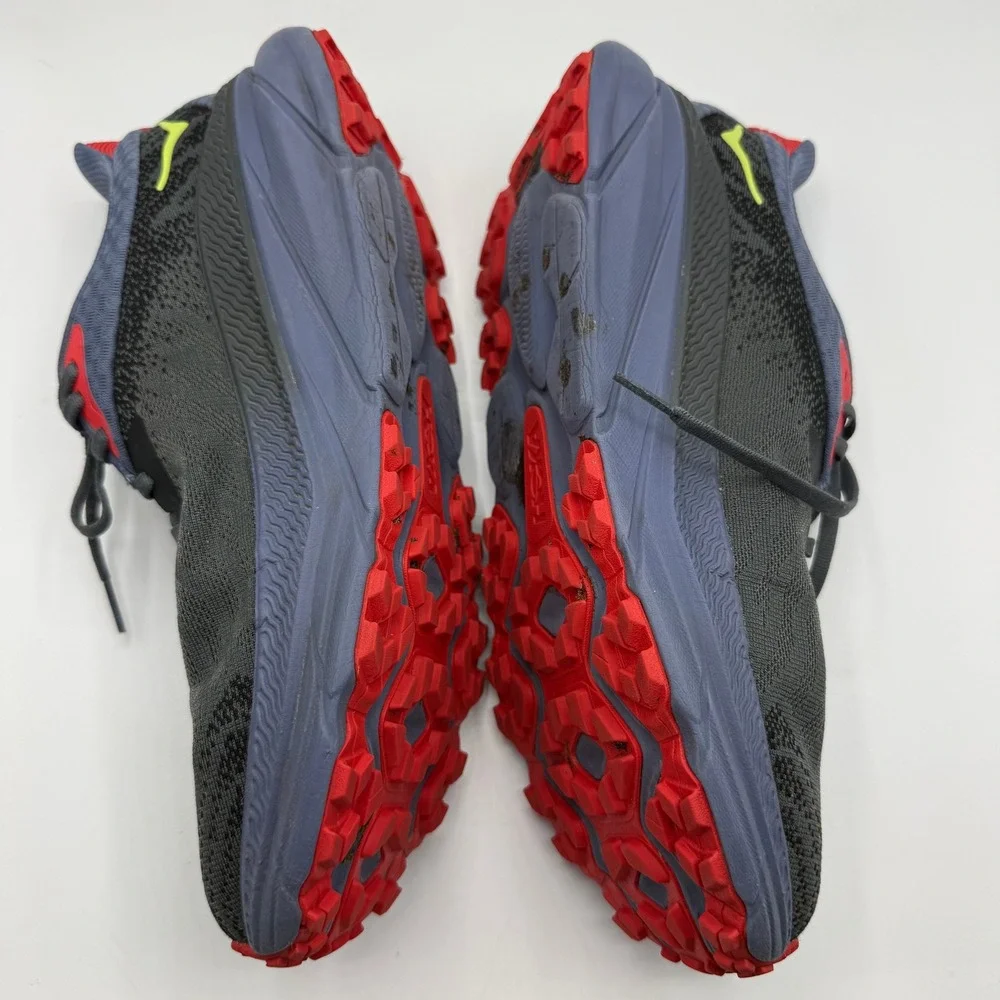 Hoka Challenger ATR 7 Women's Trail Running Shoes‎ Gray Red Yellow Size 11B